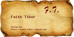 Faith Tibor névjegykártya